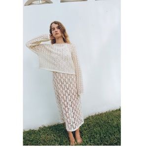 Zara knit/crochet top